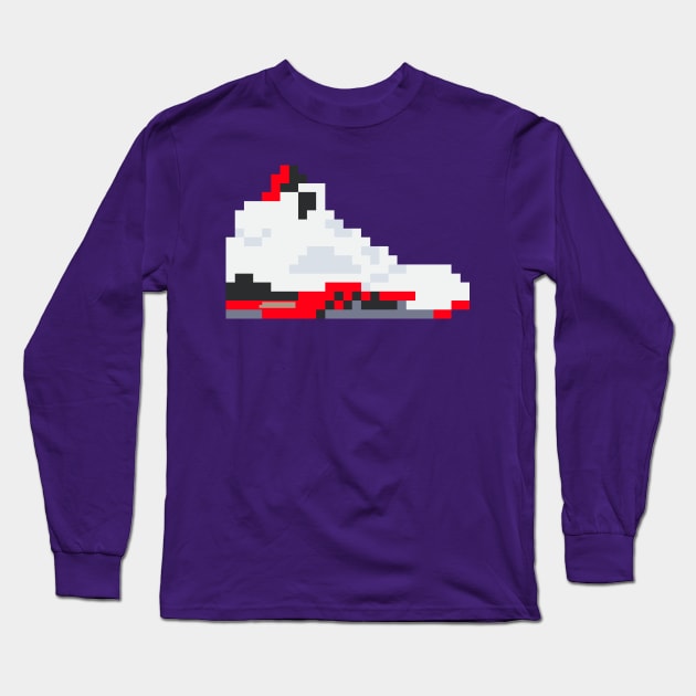 8-bit Jordan 5s Long Sleeve T-Shirt by soujohn